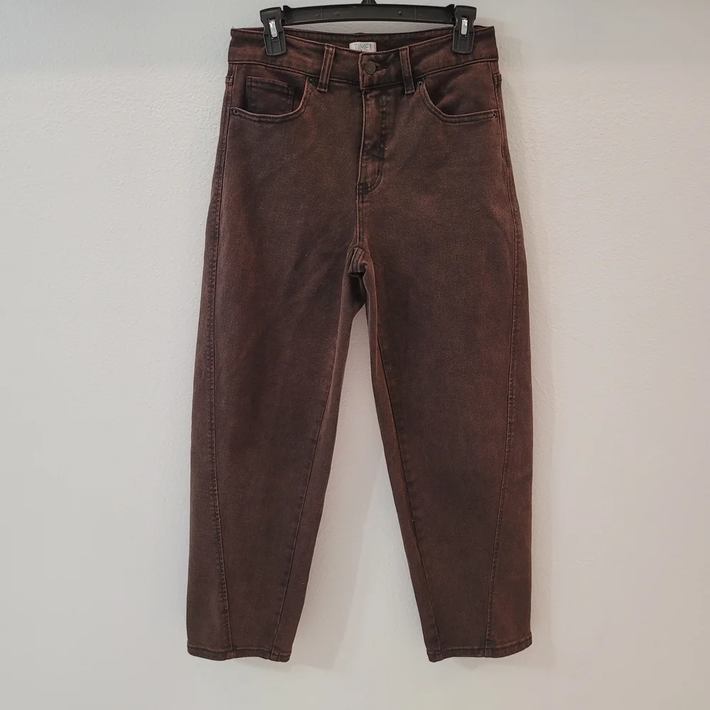 Time and Tru Women's High-Rise Barrel Jeans Size 8
